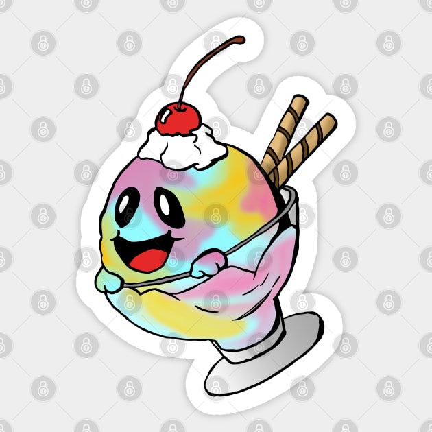 Ice Cream Kaiju (Sundae) Sticker by The Toku Verse